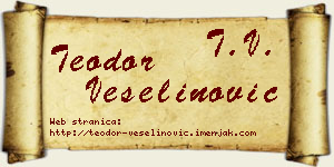 Teodor Veselinović vizit kartica
